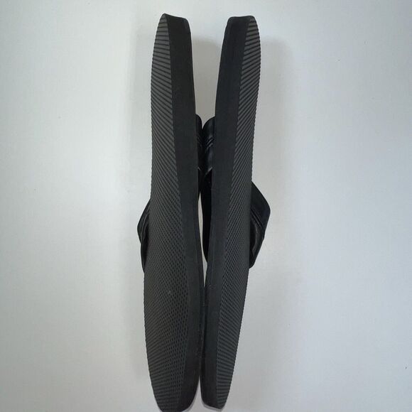 To Boot New York Limon Leather Flip Flop In Black Sz 12 New W/O Tag - Picture 7 of 11